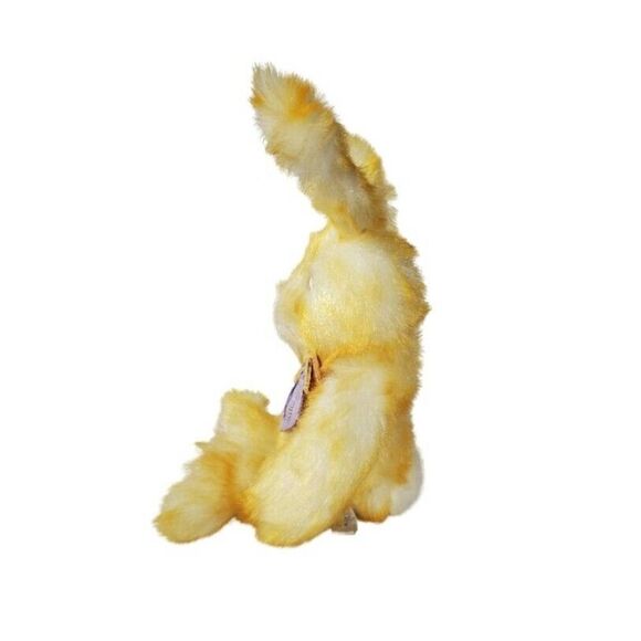 People Pals Bunny Rabbit Plush Furry Yellow Purple Easter Spring 18" Vintage - Picture 3 of 10